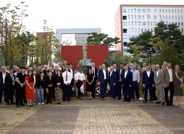 Group photo at the University of Utah Asia Campus with the Governor of Utah's delegation